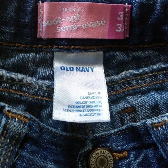 🪻BOGO🪻 Hand-Painted OLD NAVY Bootcut Jeans Sz 3T Upcycled Floral - Picture 5 of 5